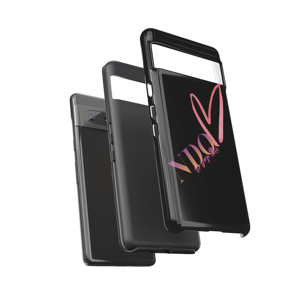 NDO Heart Phone Case – Slim Tough Protective iPhone Cover with Pink Heart Design