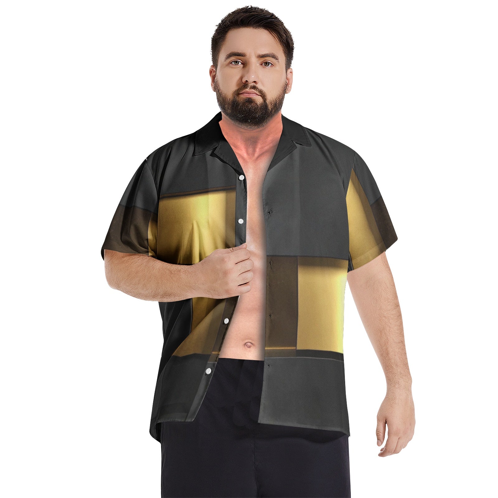 Men's Hawaiian Shirt Short Sleeve Button Down Shirt