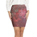Marie G Print Elastic Waist Bodycon Skirt