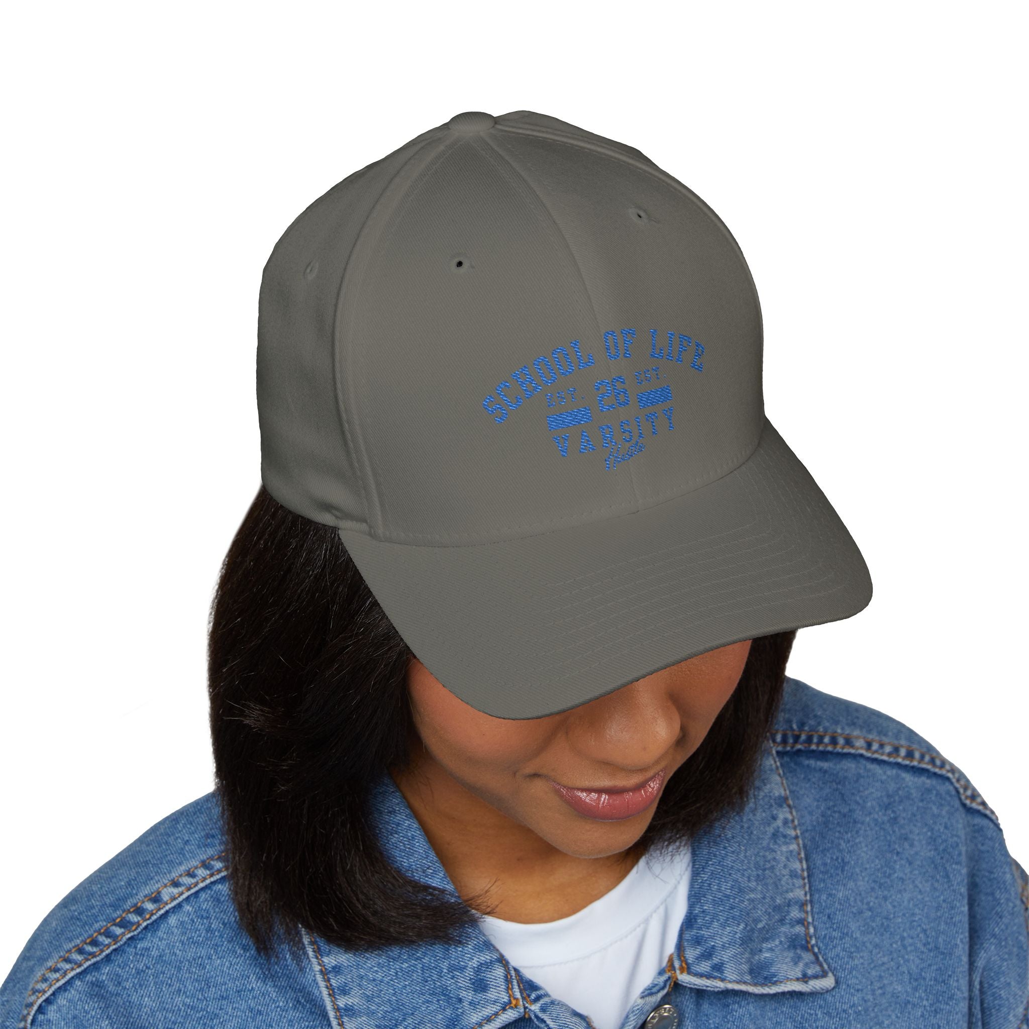 School of Life Varsity Cap — Embroidered Closed-Back Baseball Hat