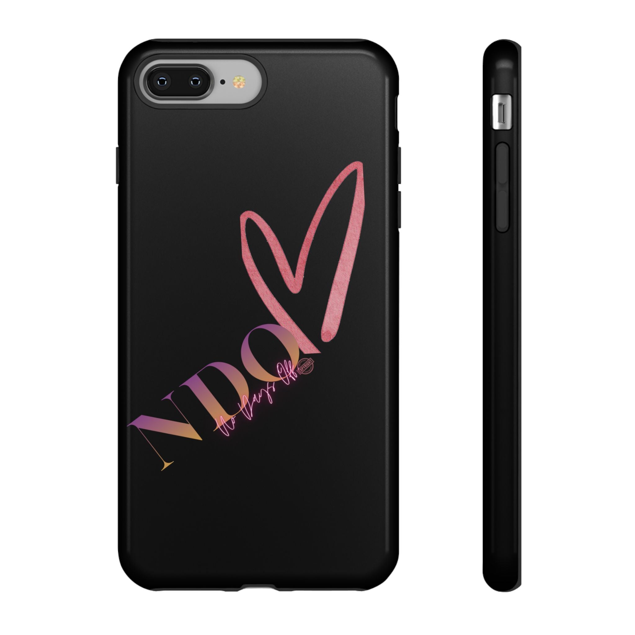 NDO Heart Phone Case – Slim Tough Protective iPhone Cover with Pink Heart Design