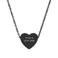 Engravable Heart Necklace — Personalized "Print it your way" Pendant