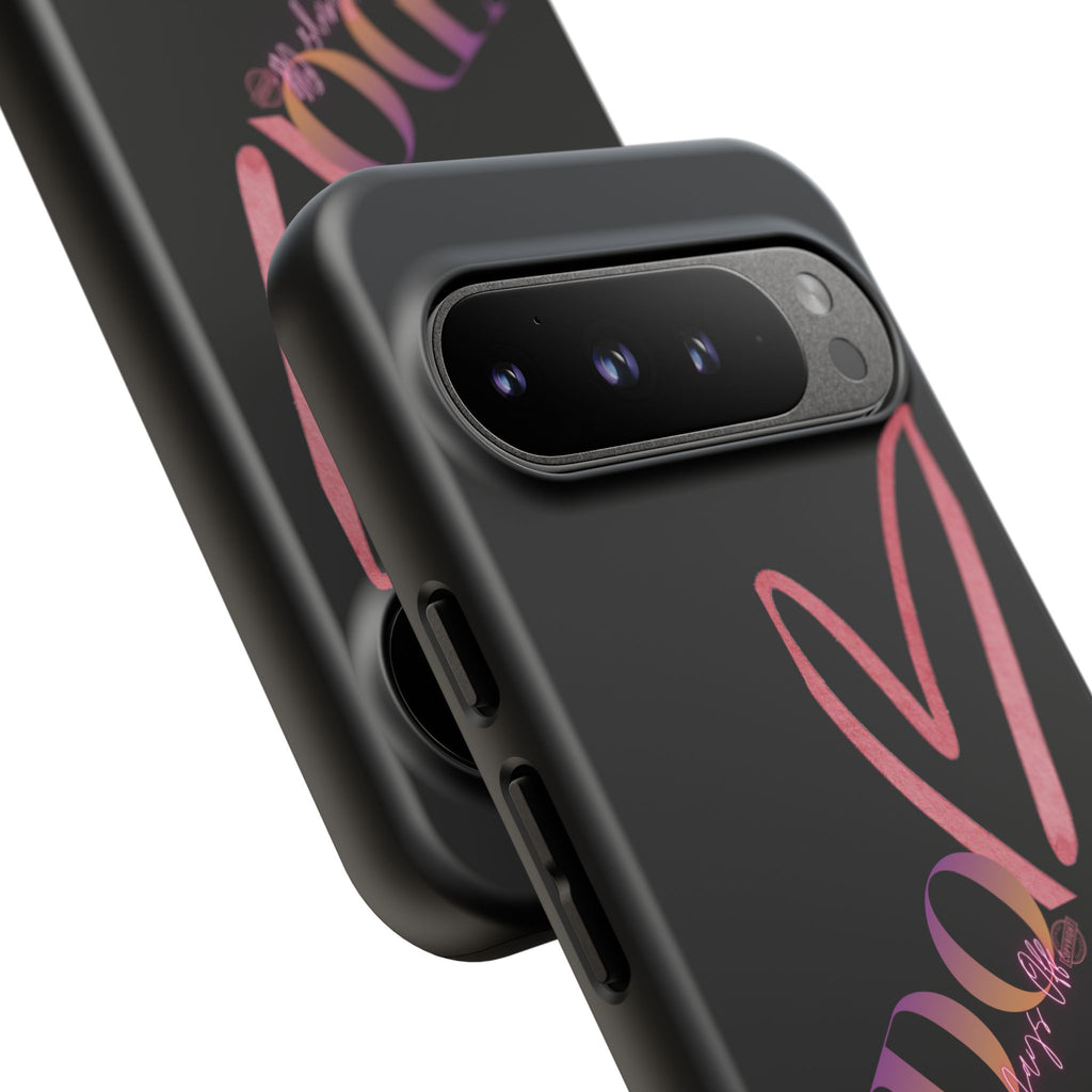 NDO Heart Phone Case – Slim Tough Protective iPhone Cover with Pink Heart Design