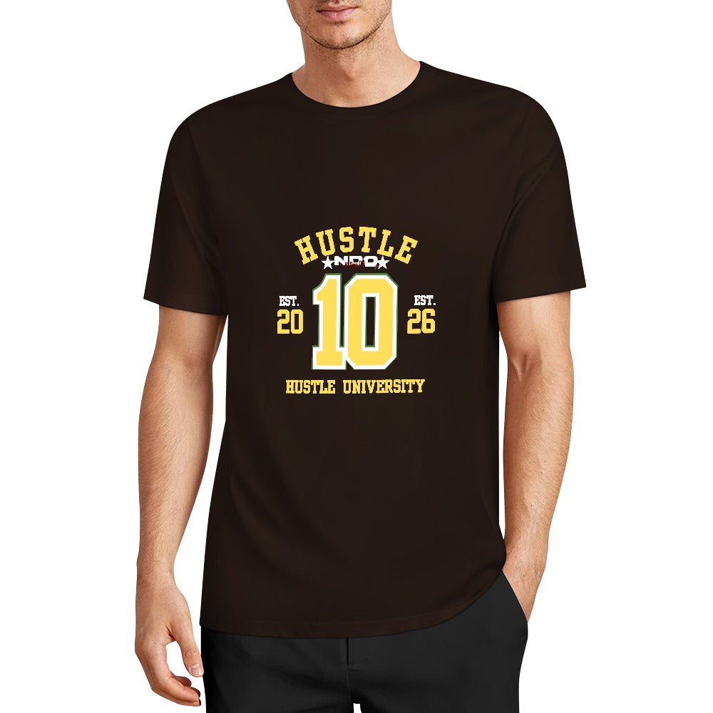 NDO Brown Hustle University New  Pure cotton short sleeved T-shirt