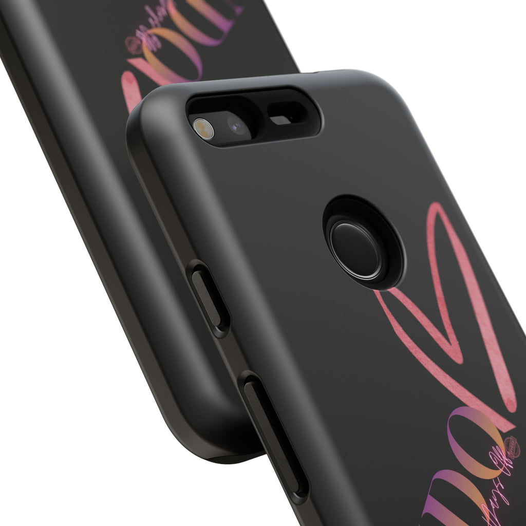 NDO Heart Phone Case – Slim Tough Protective iPhone Cover with Pink Heart Design