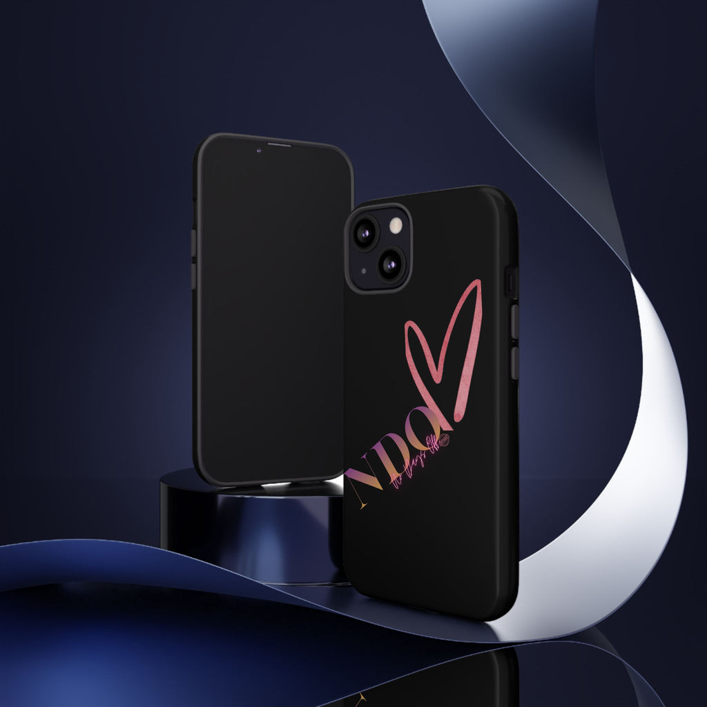 NDO Heart Phone Case – Slim Tough Protective iPhone Cover with Pink Heart Design