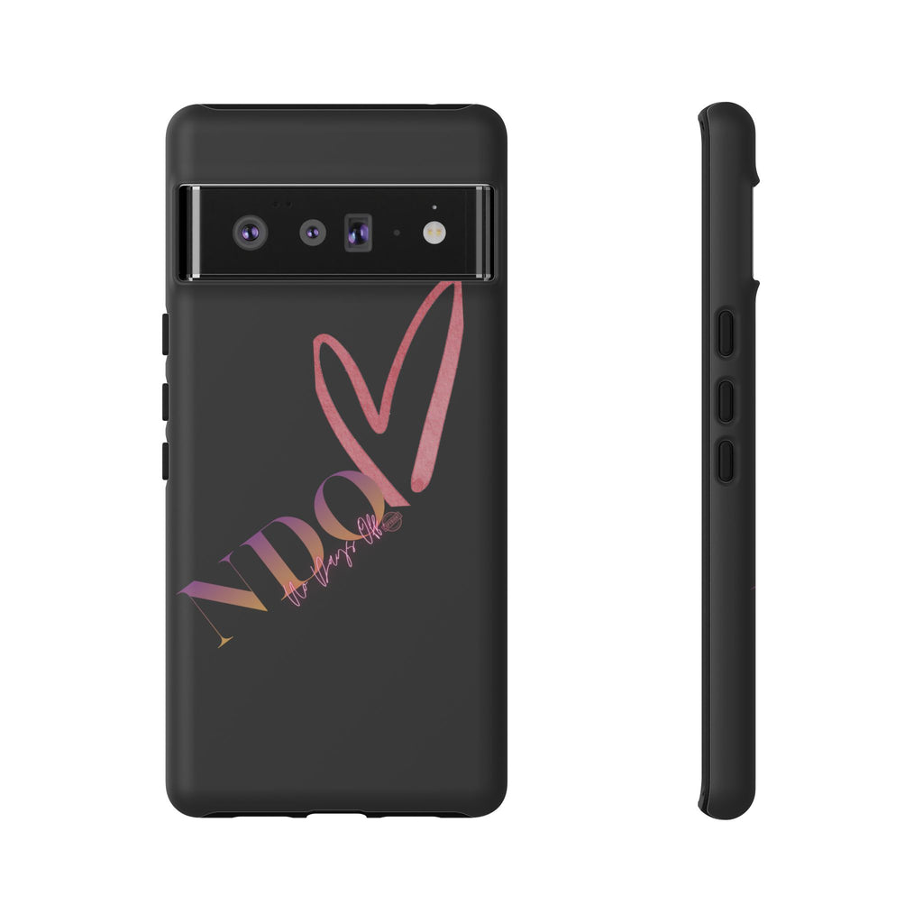 NDO Heart Phone Case – Slim Tough Protective iPhone Cover with Pink Heart Design