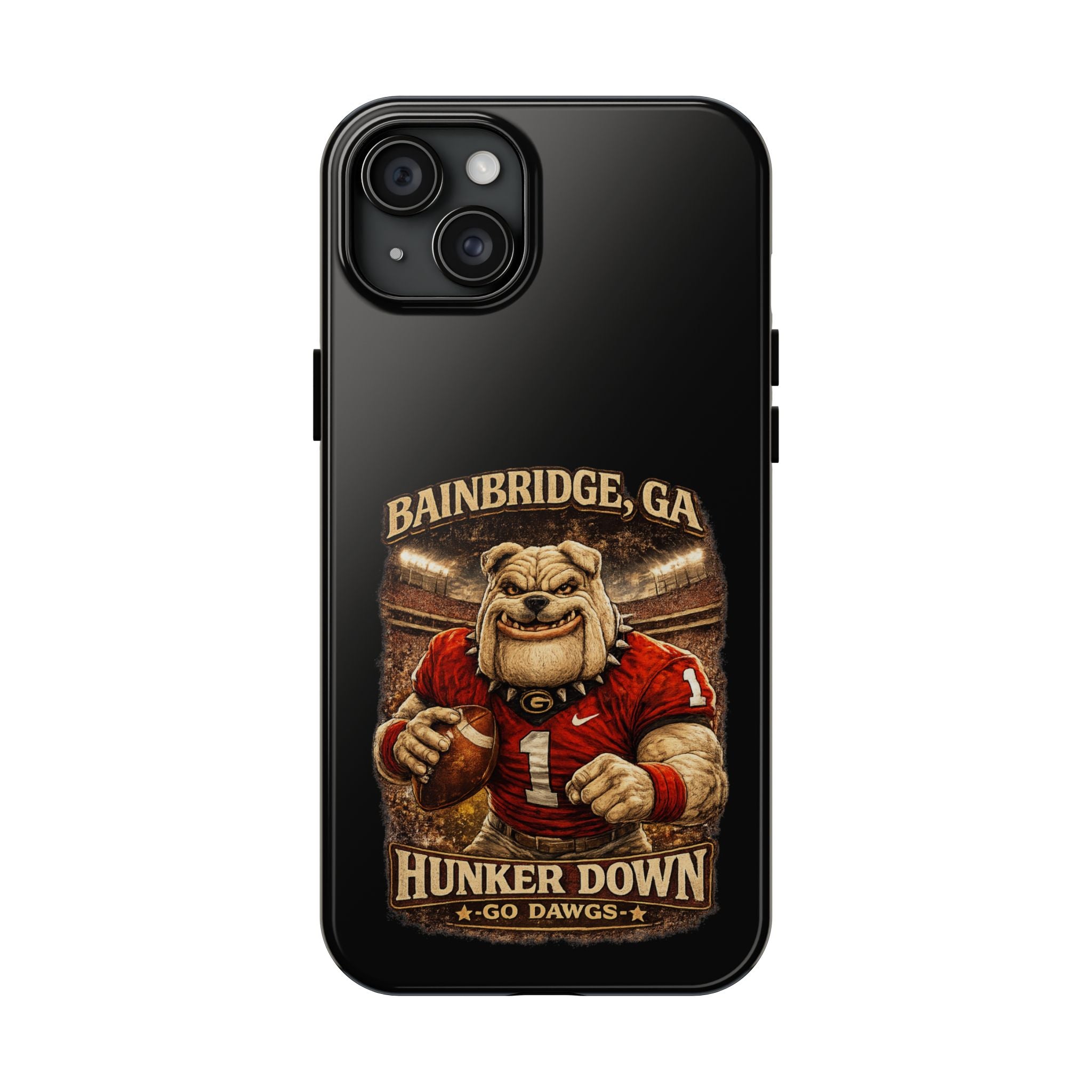 Bainbridge GA Bulldog Football Tough Phone Case — "Hunker Down" Game Day Protector