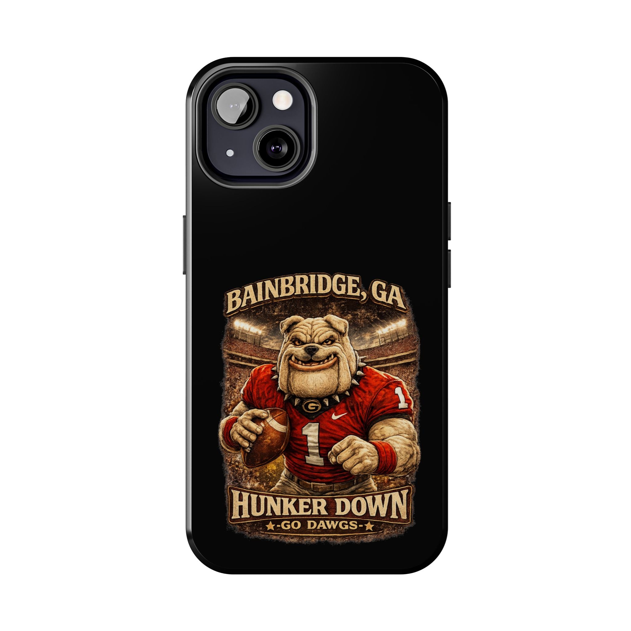 Bainbridge GA Bulldog Football Tough Phone Case — "Hunker Down" Game Day Protector