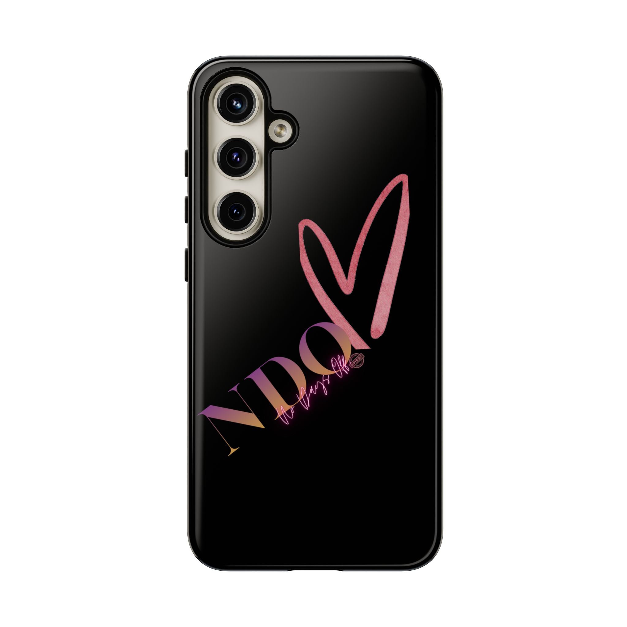 NDO Heart Phone Case – Slim Tough Protective iPhone Cover with Pink Heart Design