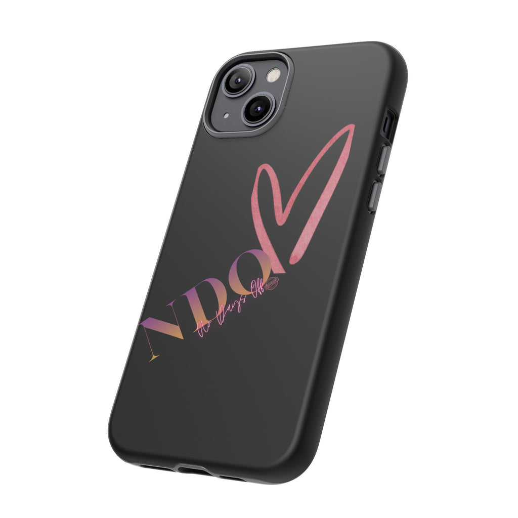 NDO Heart Phone Case – Slim Tough Protective iPhone Cover with Pink Heart Design