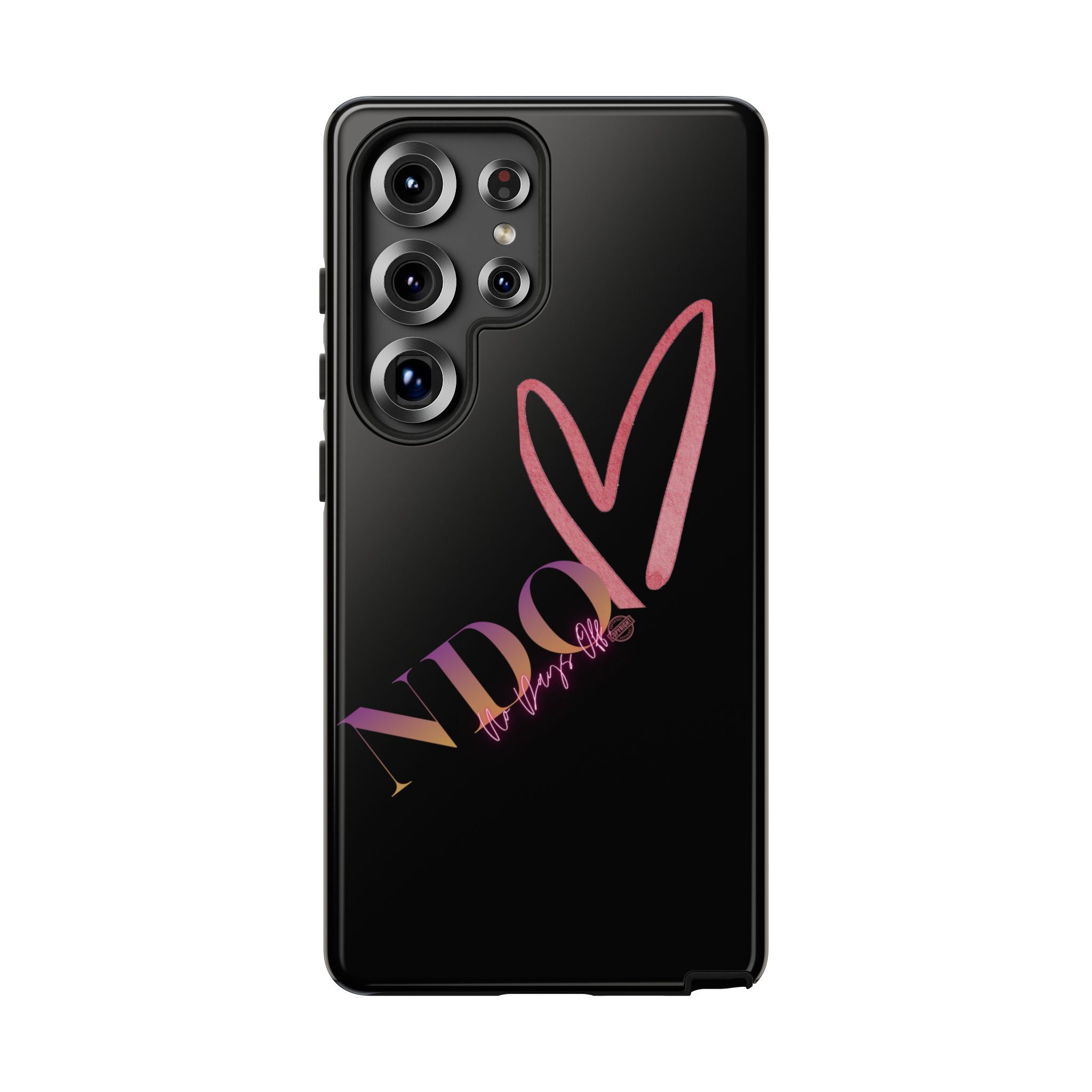 NDO Heart Phone Case – Slim Tough Protective iPhone Cover with Pink Heart Design