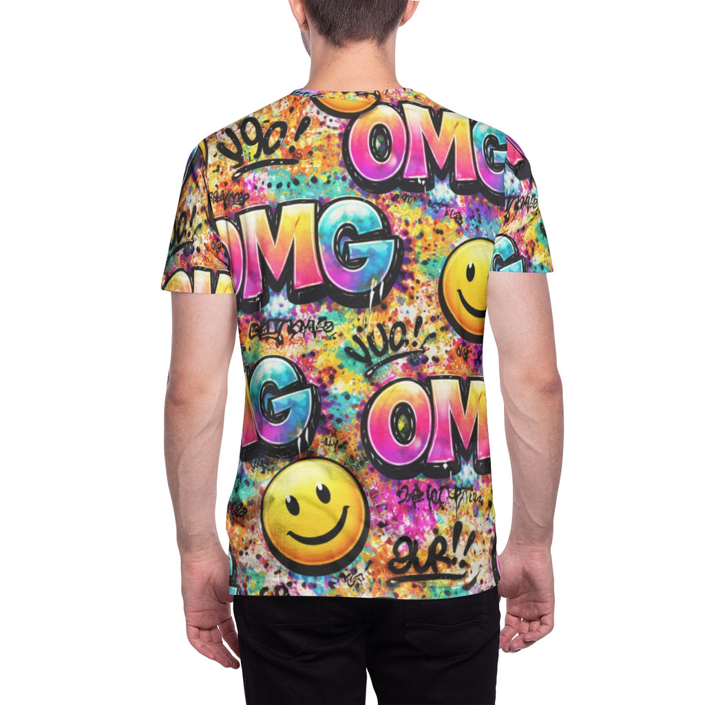 NDO "OMG" Men's All-Over Print Crew Neck T-shirts