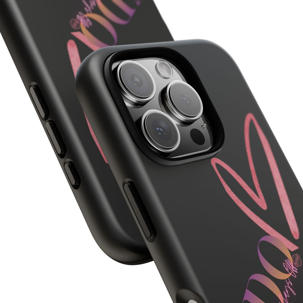 NDO Heart Phone Case – Slim Tough Protective iPhone Cover with Pink Heart Design