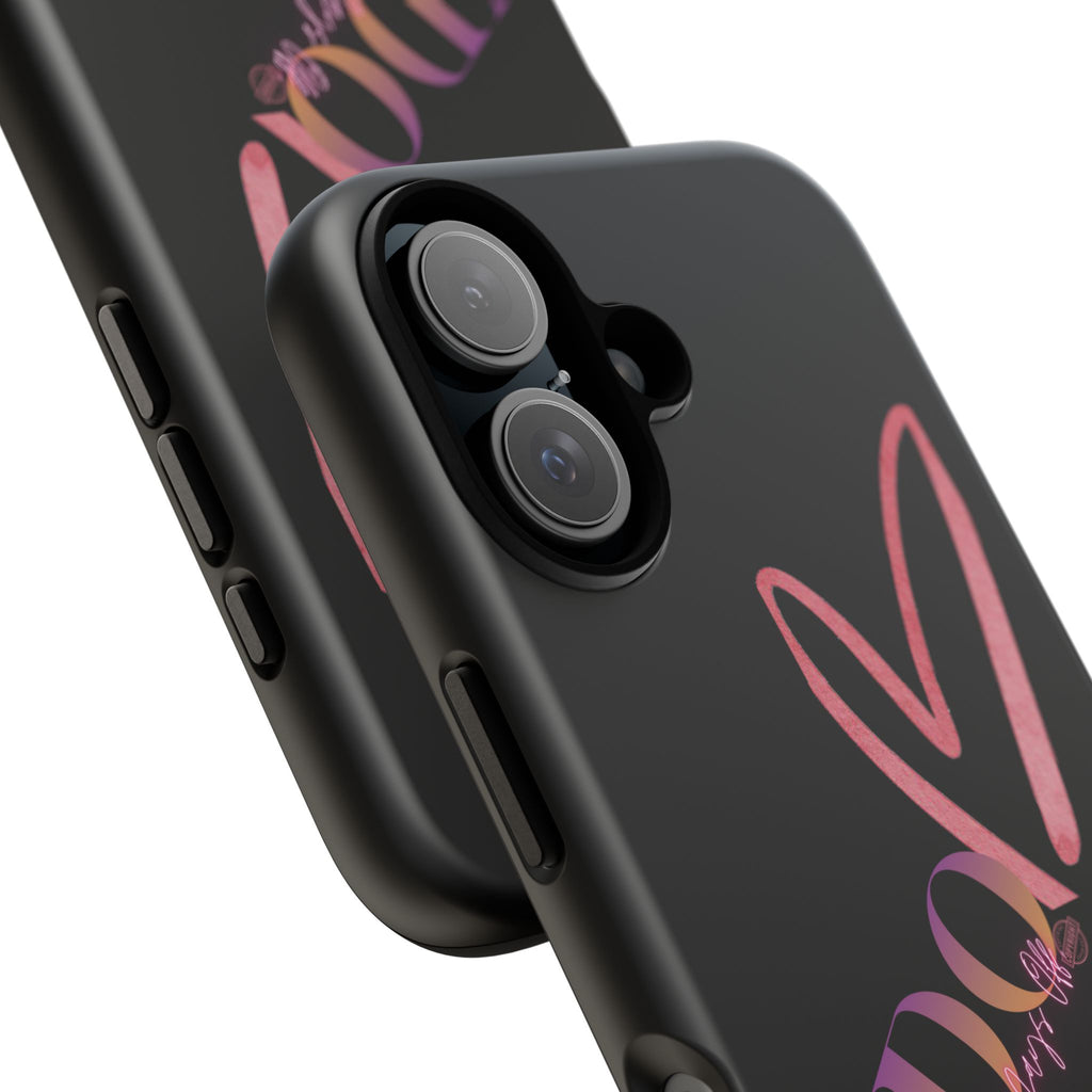 NDO Heart Phone Case – Slim Tough Protective iPhone Cover with Pink Heart Design