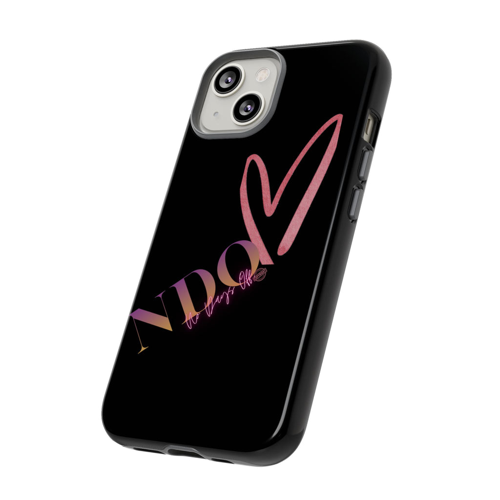 NDO Heart Phone Case – Slim Tough Protective iPhone Cover with Pink Heart Design