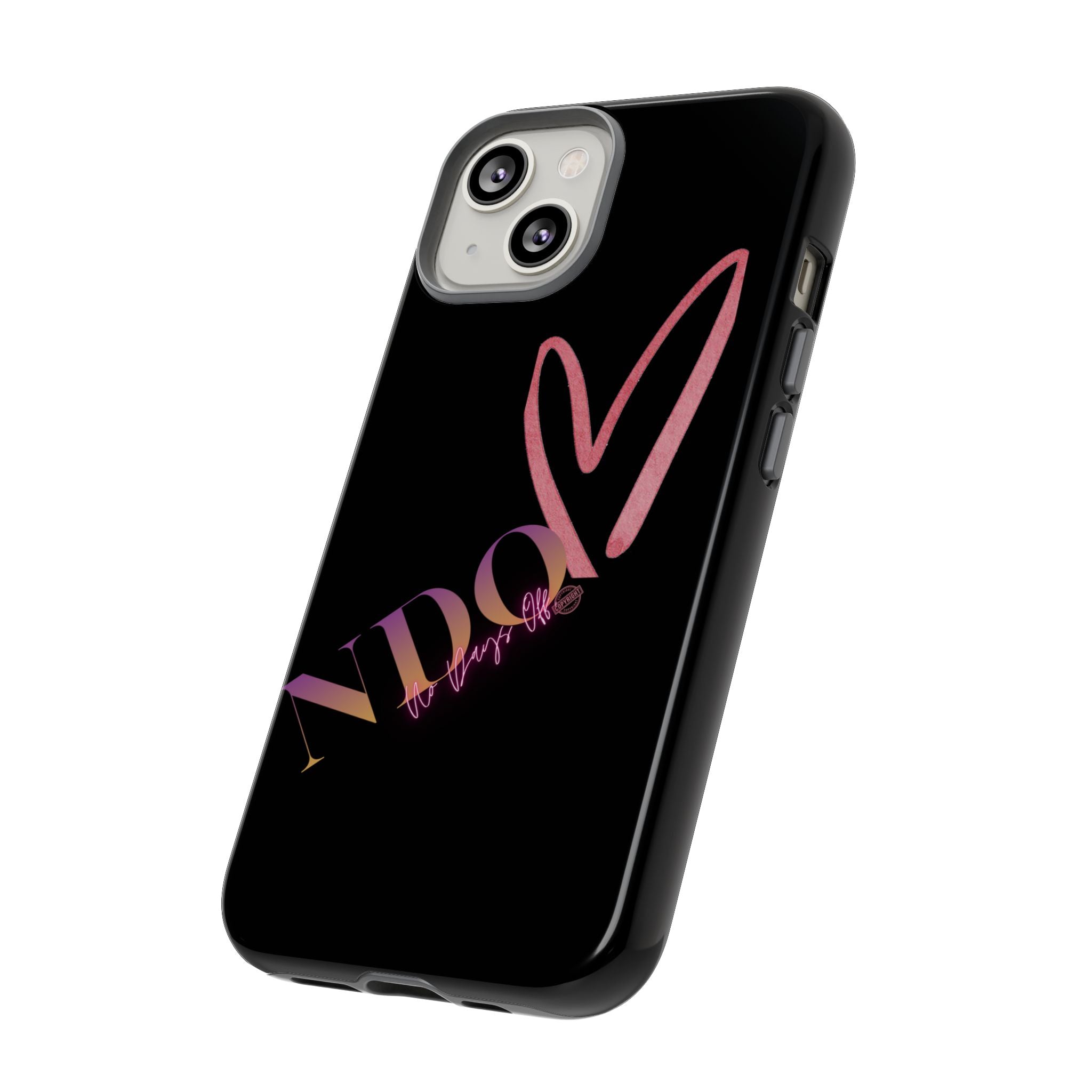 NDO Heart Phone Case – Slim Tough Protective iPhone Cover with Pink Heart Design