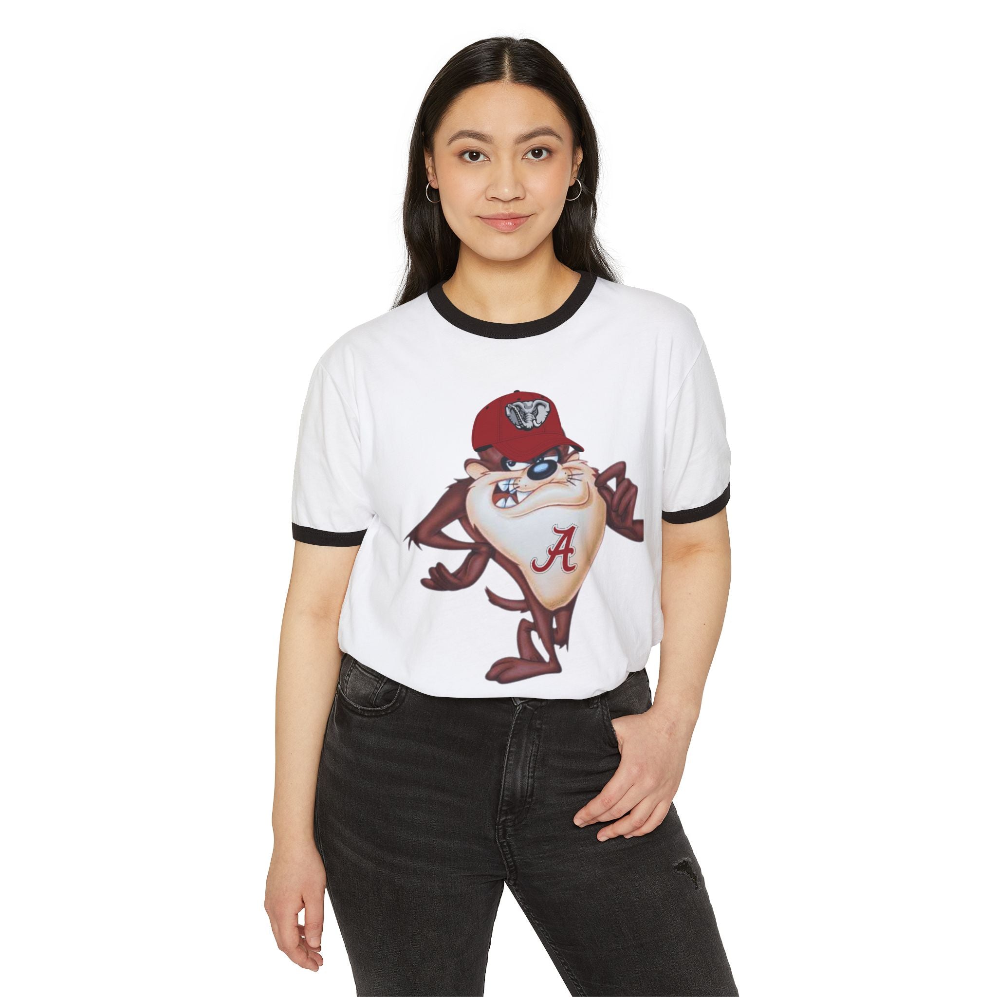 Alabama Ringer T-Shirt — Vintage Cartoon Mascot