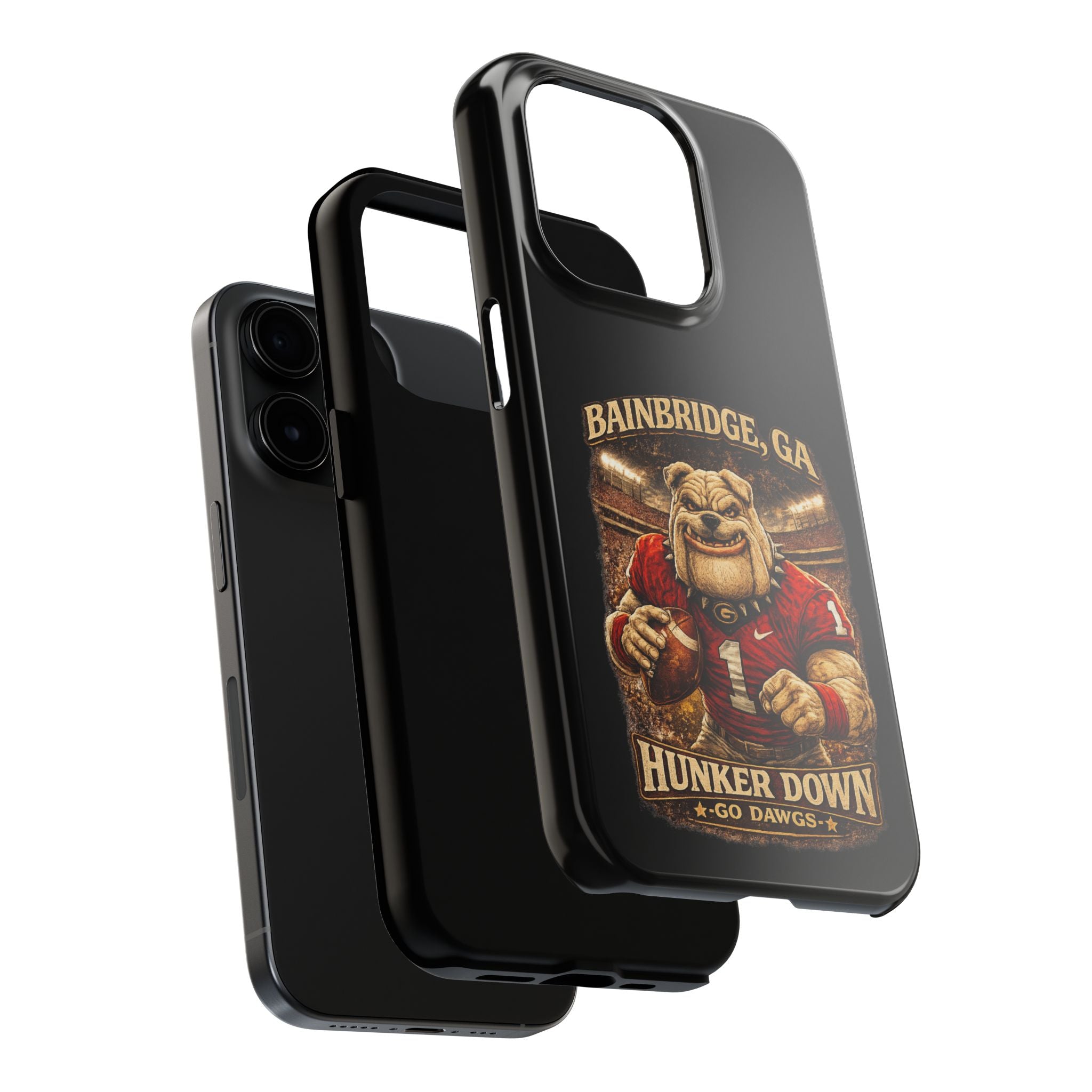 Bainbridge GA Bulldog Football Tough Phone Case — "Hunker Down" Game Day Protector