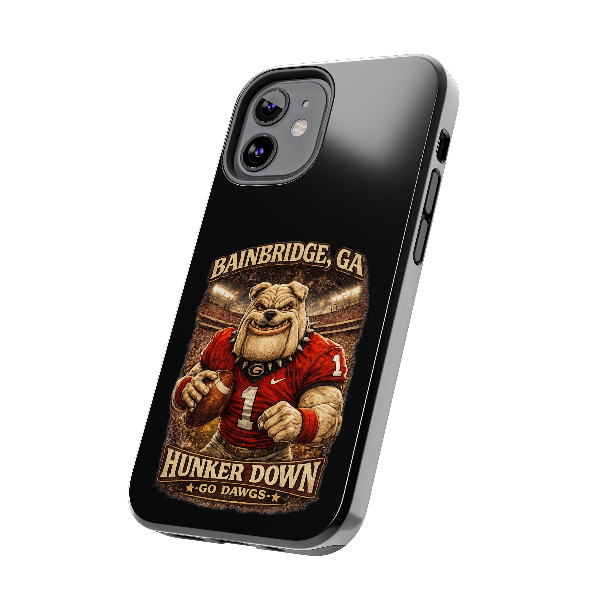 Bainbridge GA Bulldog Football Tough Phone Case — "Hunker Down" Game Day Protector