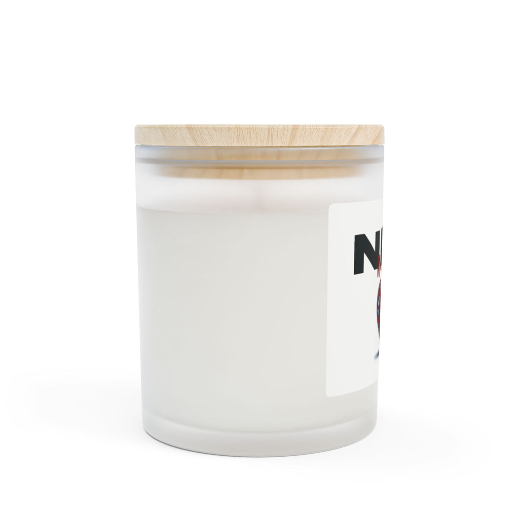 Frosted Glass Candle — NDO Heart Design 11oz