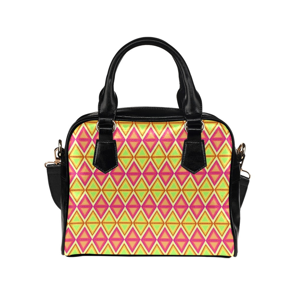 NDO Designs Pink Triangle Shoulder Handbag (Model 1634)