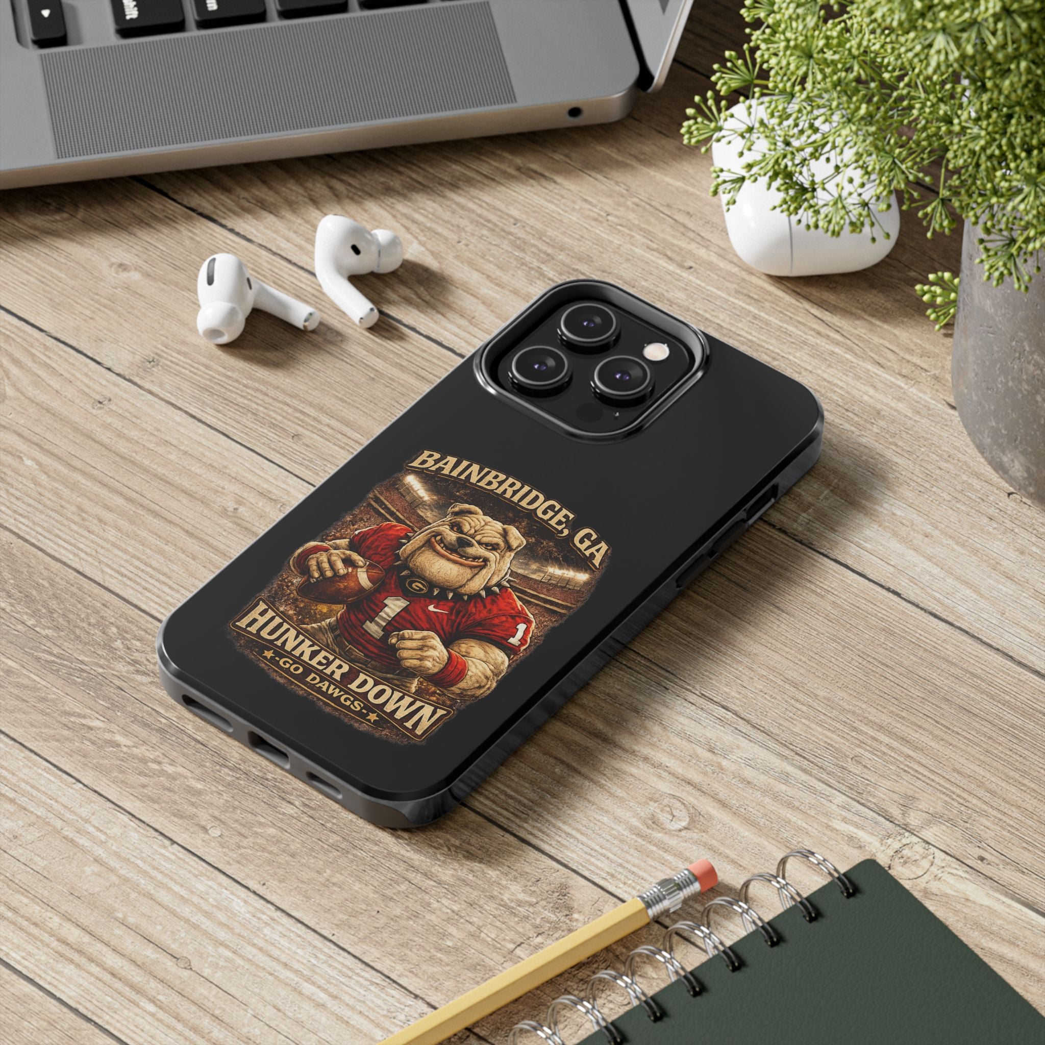 Bainbridge GA Bulldog Football Tough Phone Case — "Hunker Down" Game Day Protector