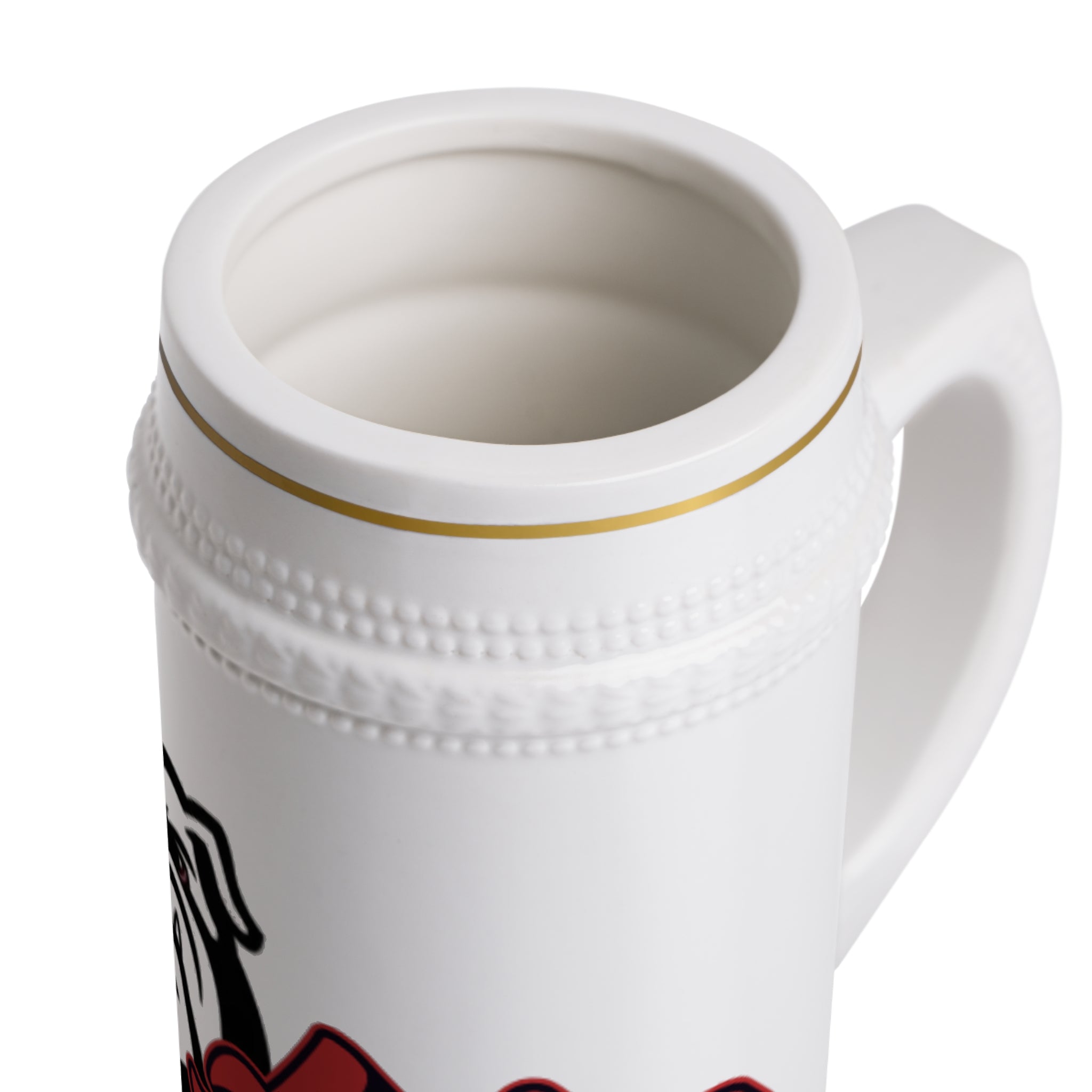 GA Bulldog Aries Beer Stein Mug — Retro Script "Ariella" Team Logo Beer Stein