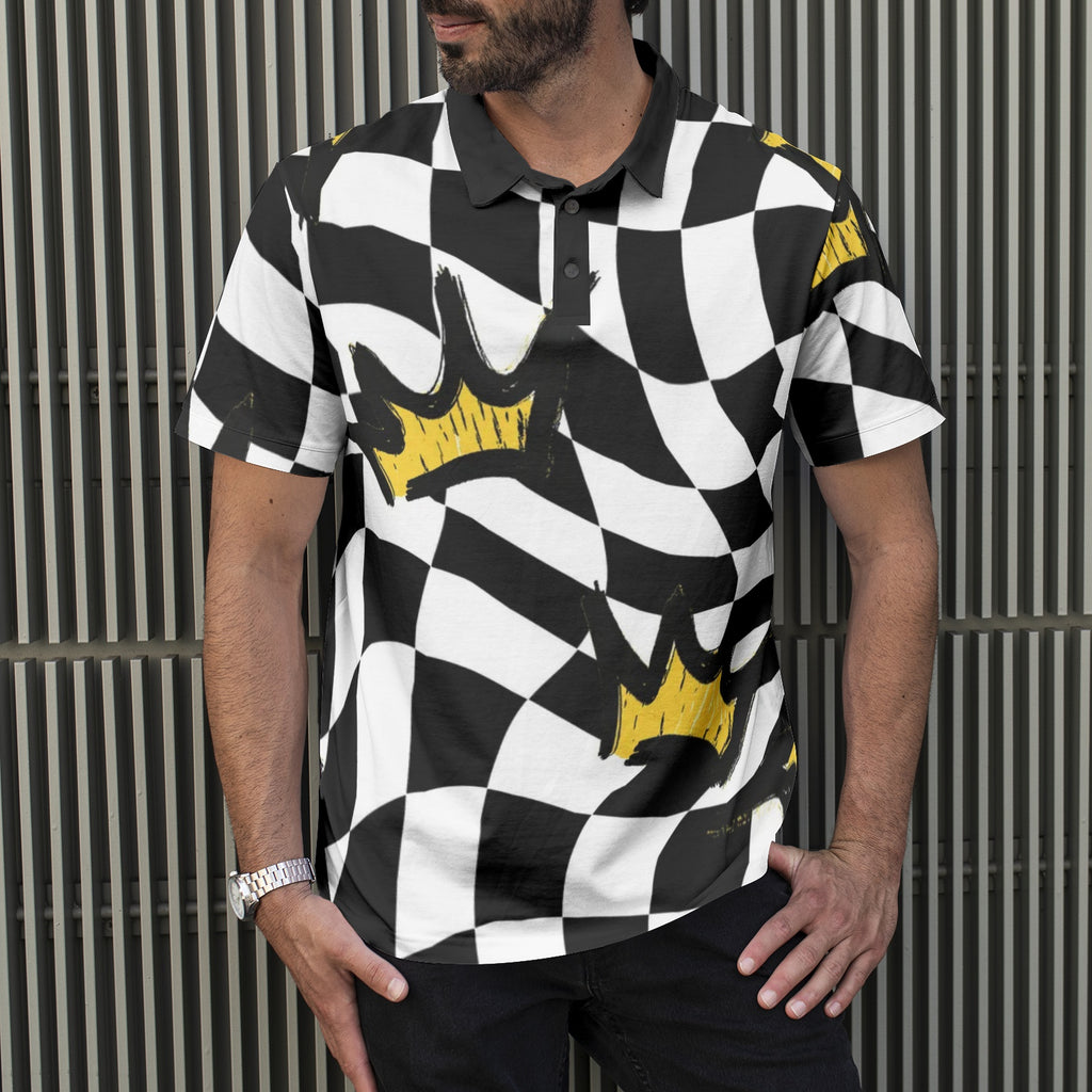 King Checker Men's Polo Shirts
