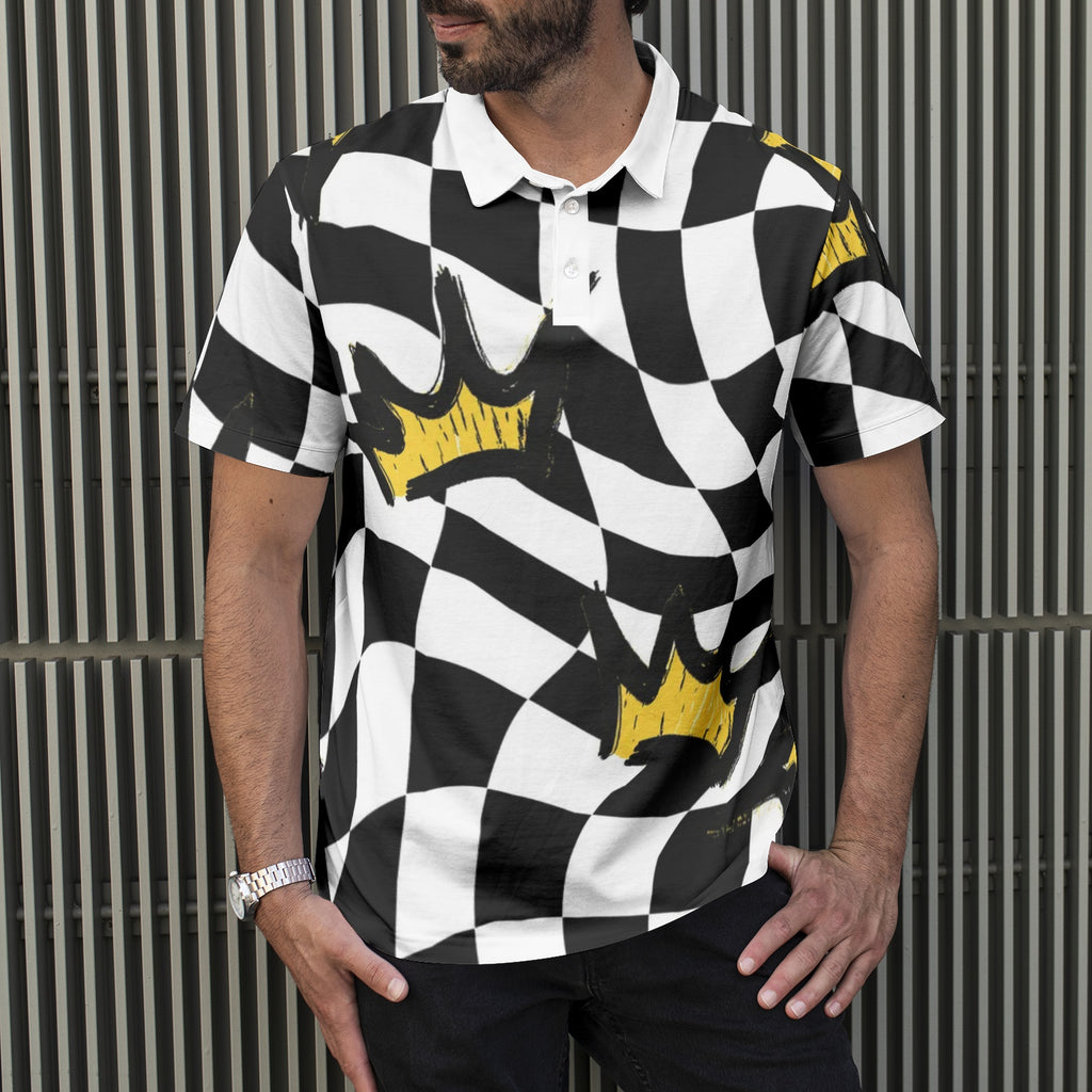 King Checker Men's Polo Shirts