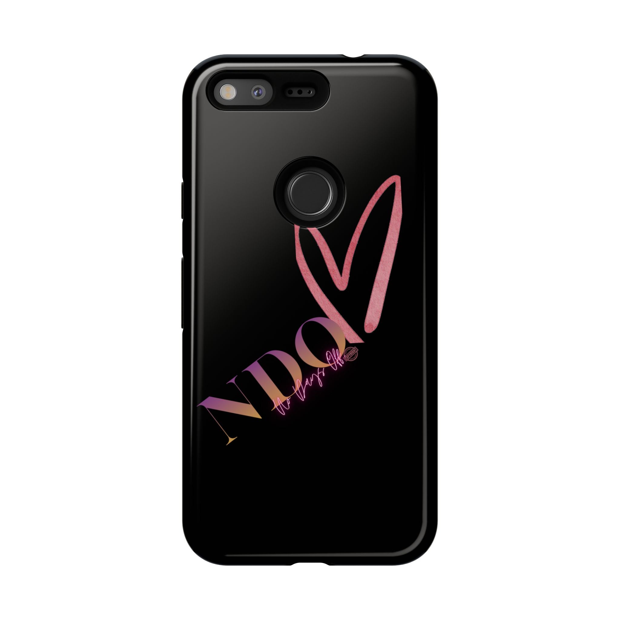 NDO Heart Phone Case – Slim Tough Protective iPhone Cover with Pink Heart Design