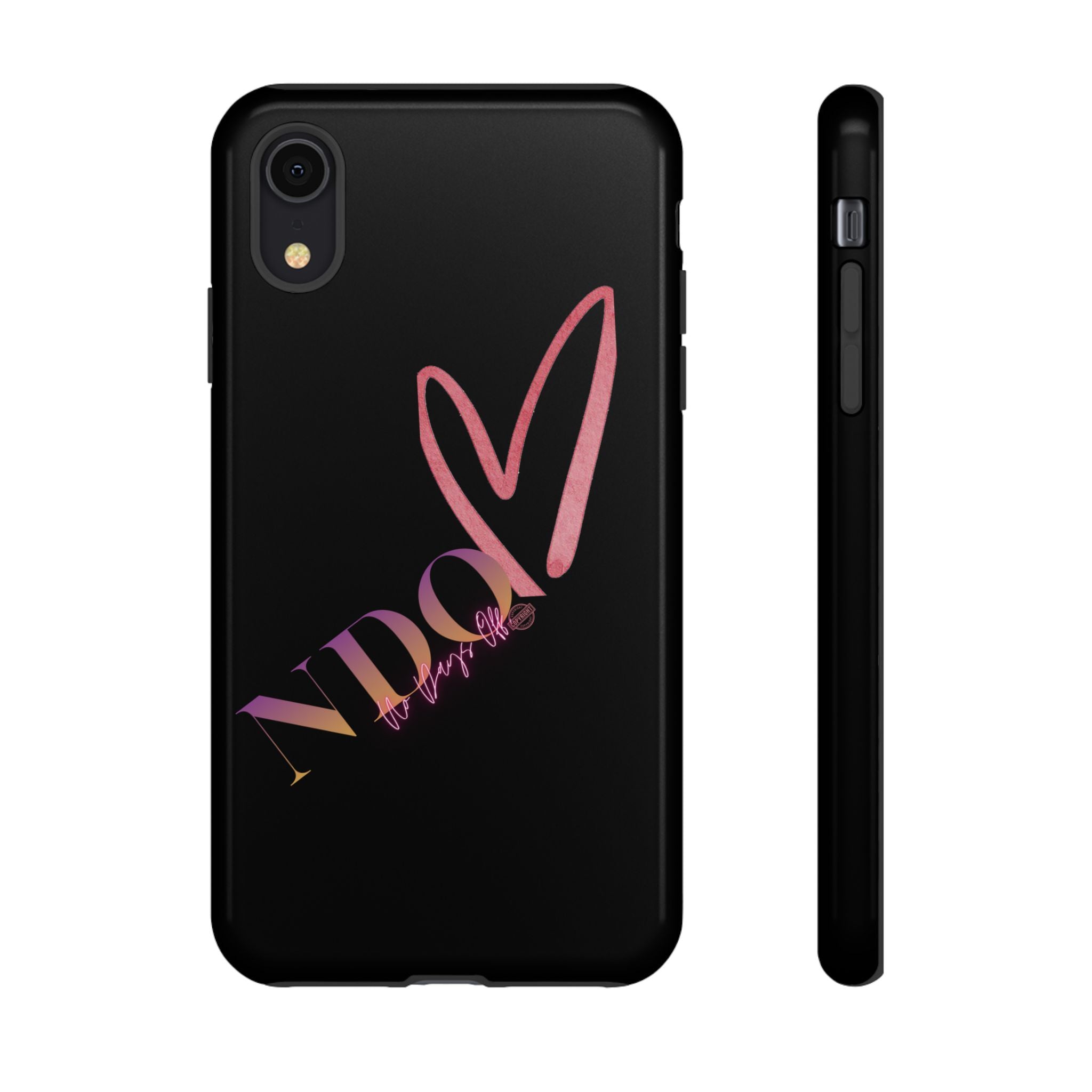 NDO Heart Phone Case – Slim Tough Protective iPhone Cover with Pink Heart Design