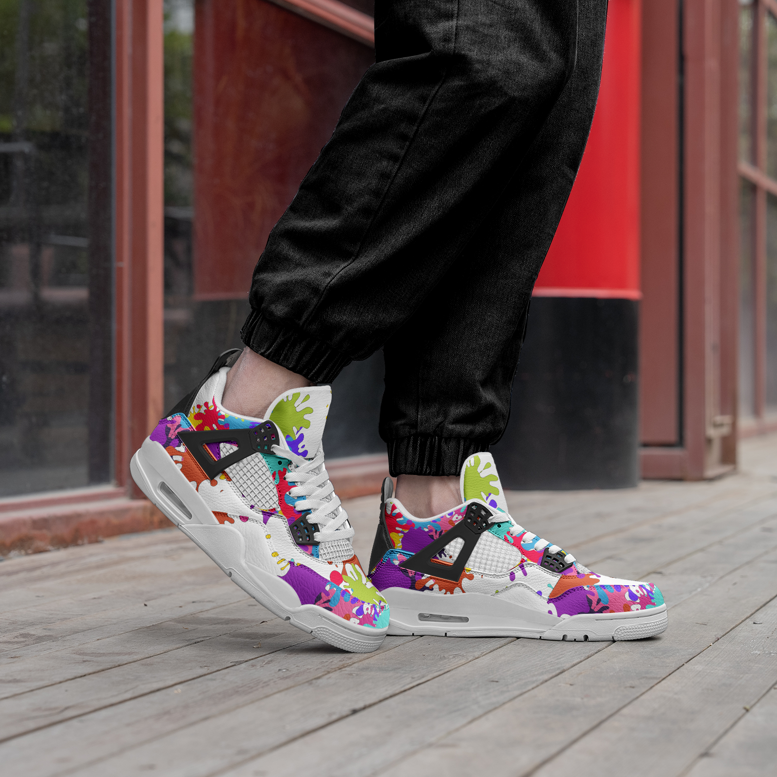 NDO Splat Unisex Non Slip Lace Up Breathable Fashion Sneakers
