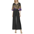 NDO Purple Bliss Dolman Sleeve Belted Wide Leg Jumpsuit