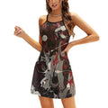 NDO's Deisigner Tina Marie Painting Inspired Ladies Personality Slim Sling Dress