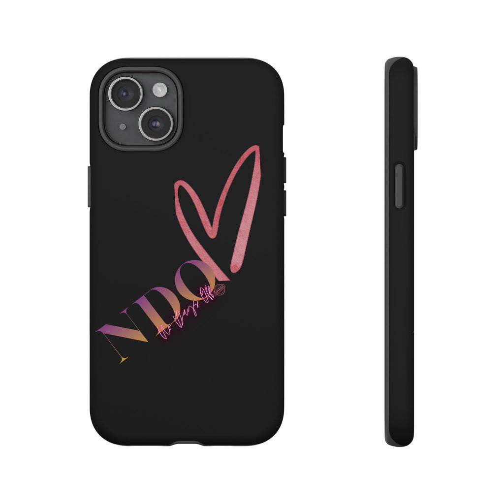 NDO Heart Phone Case – Slim Tough Protective iPhone Cover with Pink Heart Design