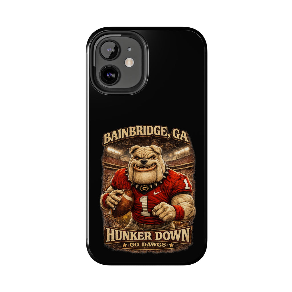 Bainbridge GA Bulldog Football Tough Phone Case — "Hunker Down" Game Day Protector