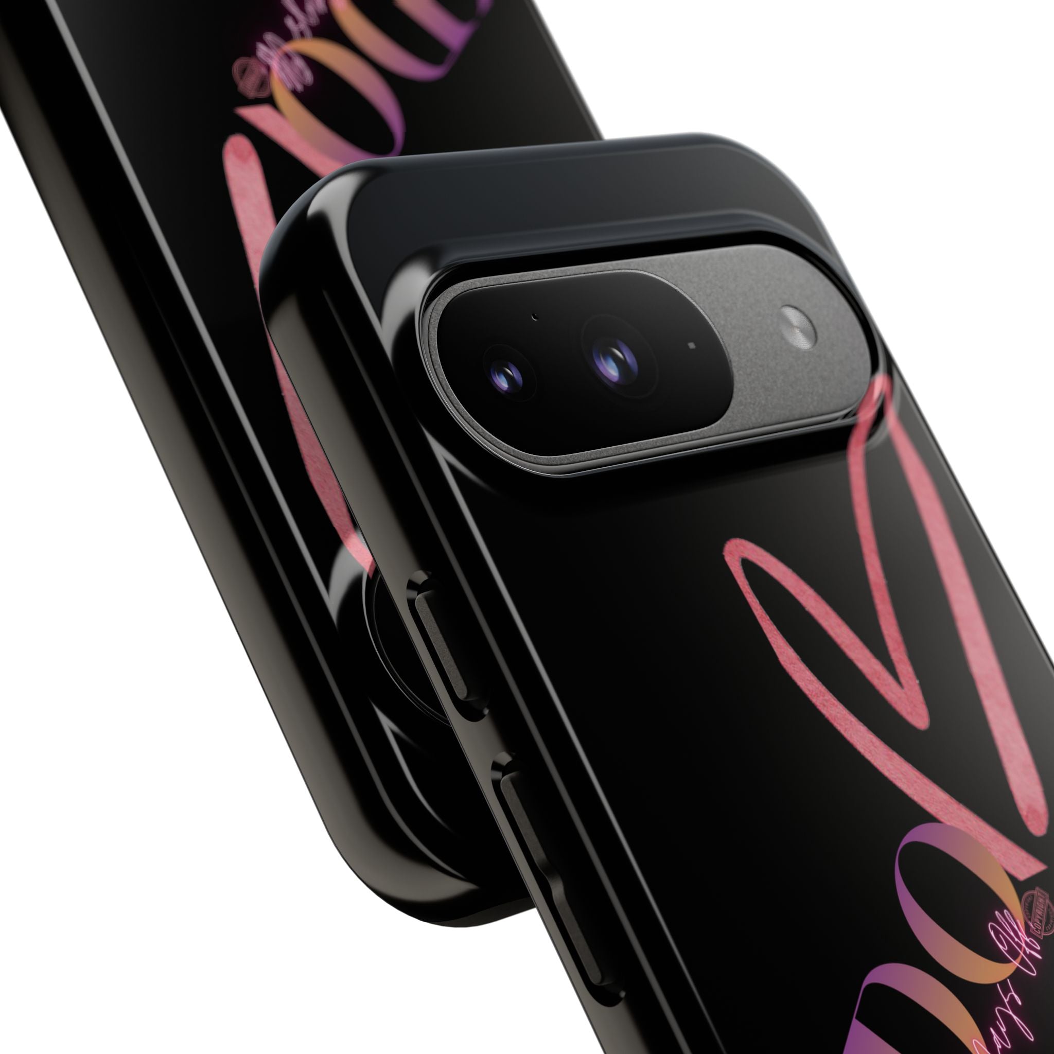 NDO Heart Phone Case – Slim Tough Protective iPhone Cover with Pink Heart Design