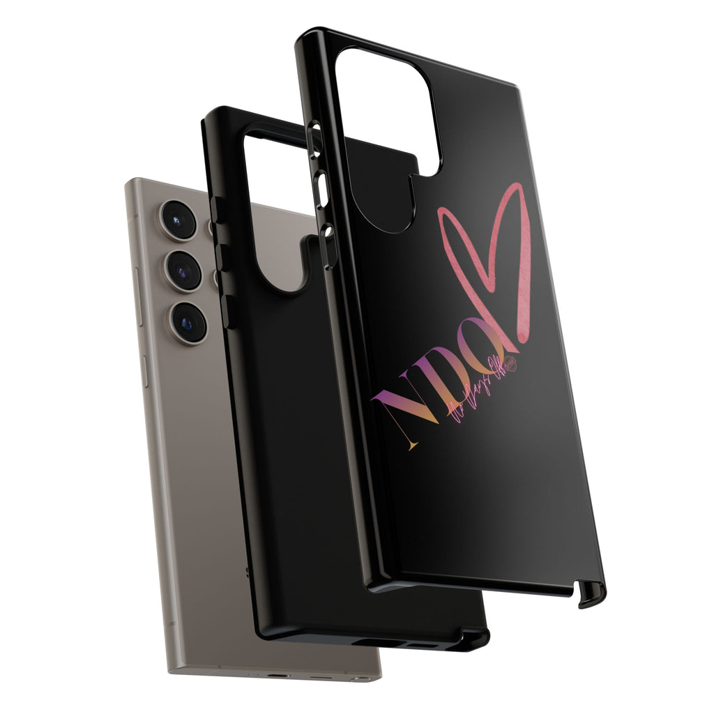 NDO Heart Phone Case – Slim Tough Protective iPhone Cover with Pink Heart Design