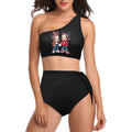 High Waisted One Shoulder Bikini Set (S16)