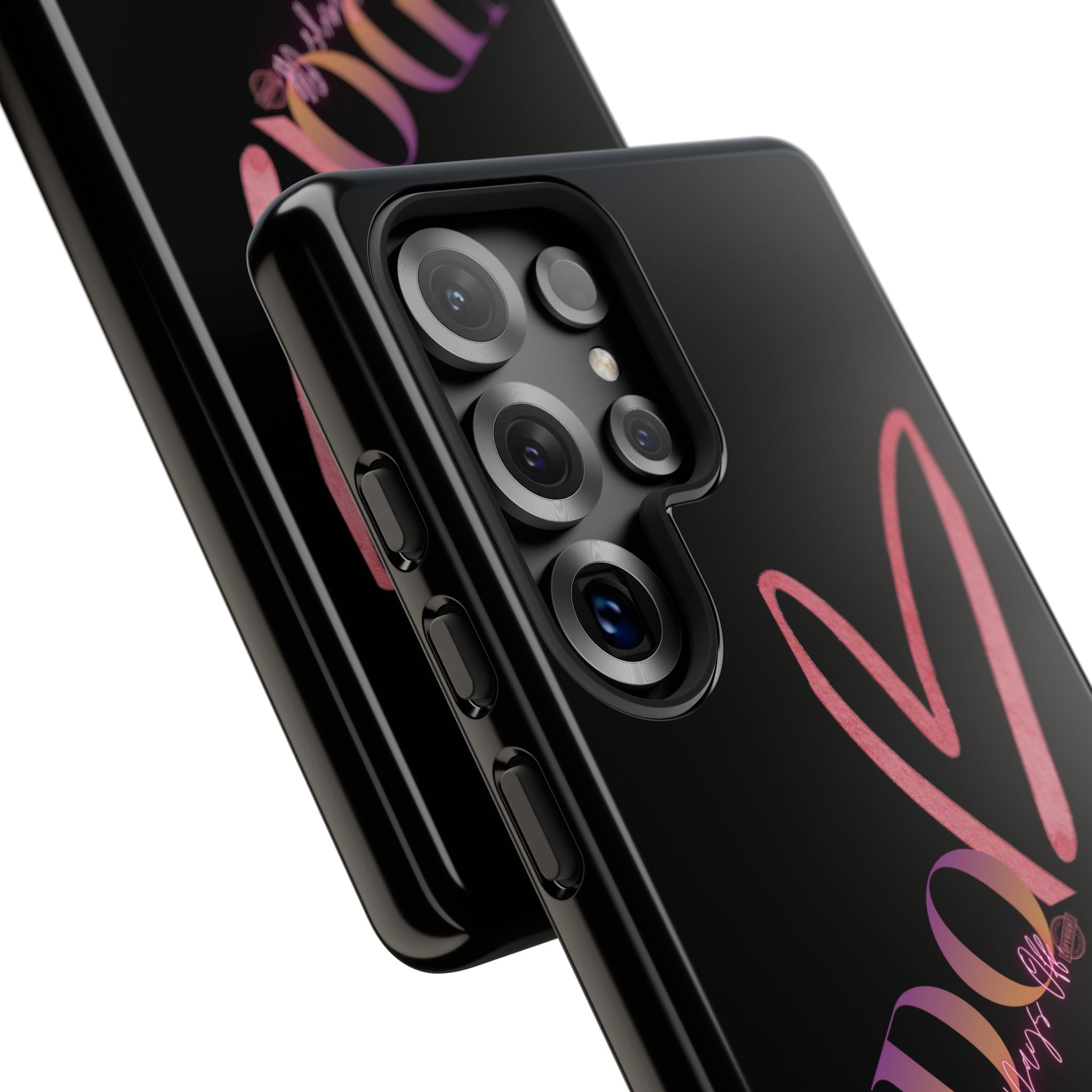 NDO Heart Phone Case – Slim Tough Protective iPhone Cover with Pink Heart Design