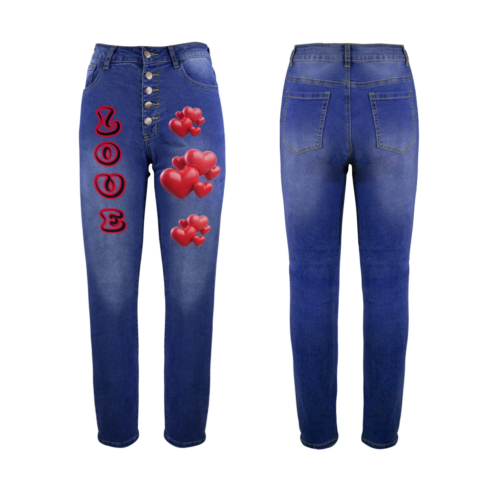 Women's Love Heart Jeans