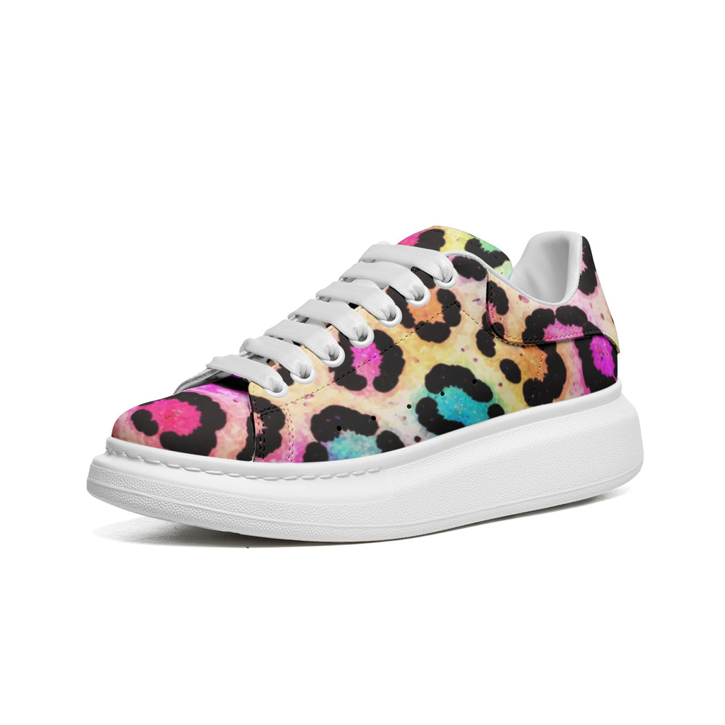 NDO Designs Non Slip Lace Up Faux Leather Sneakers