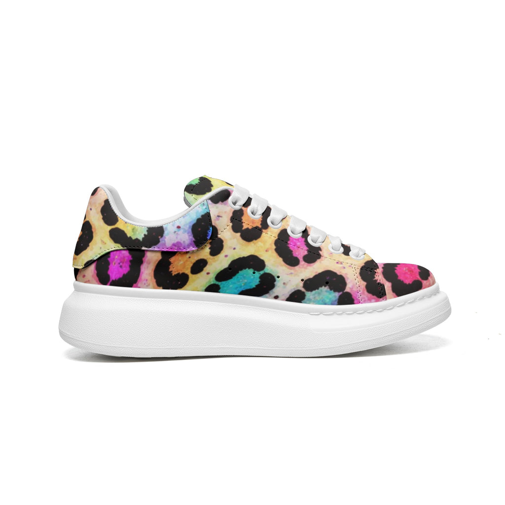 NDO Designs Non Slip Lace Up Faux Leather Sneakers