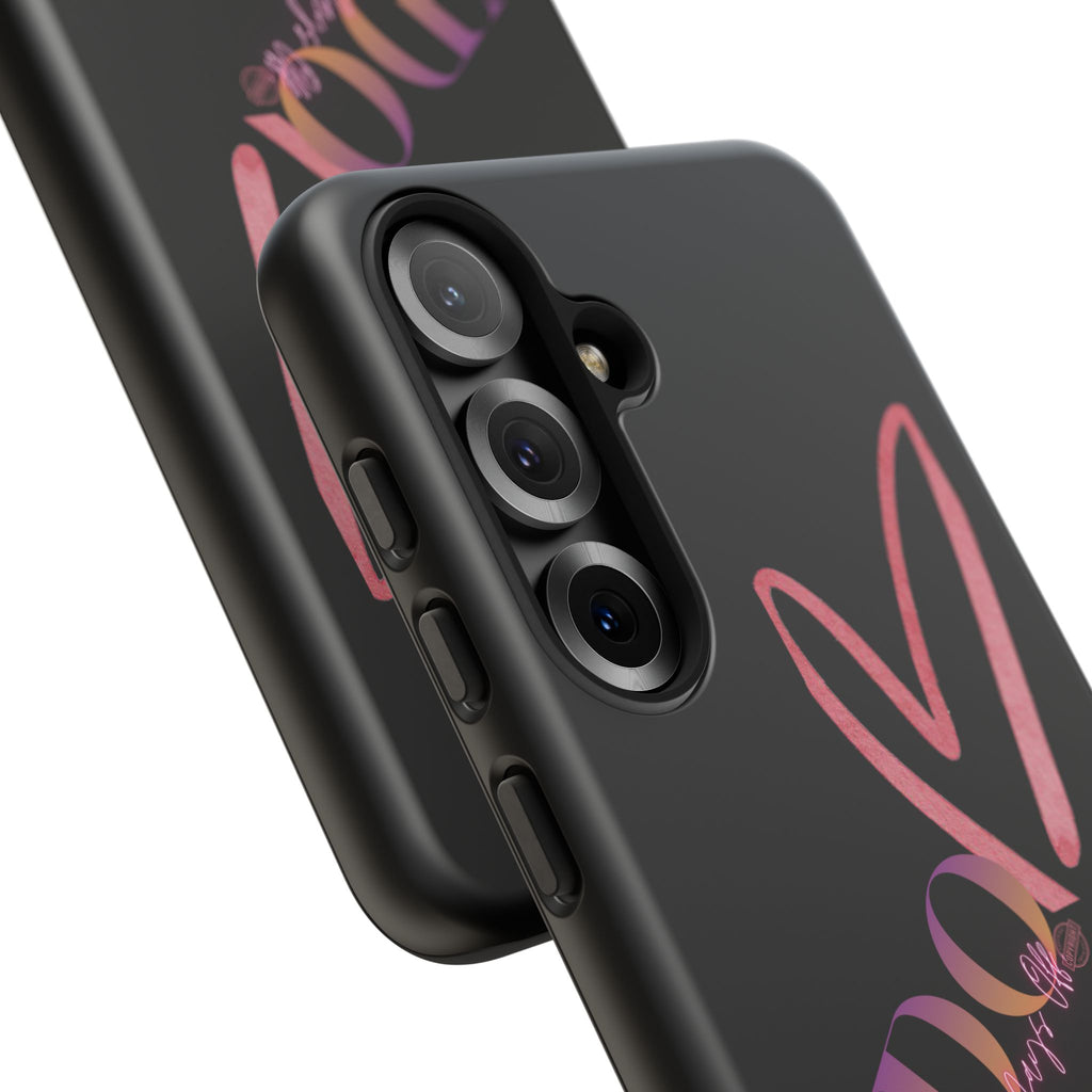 NDO Heart Phone Case – Slim Tough Protective iPhone Cover with Pink Heart Design