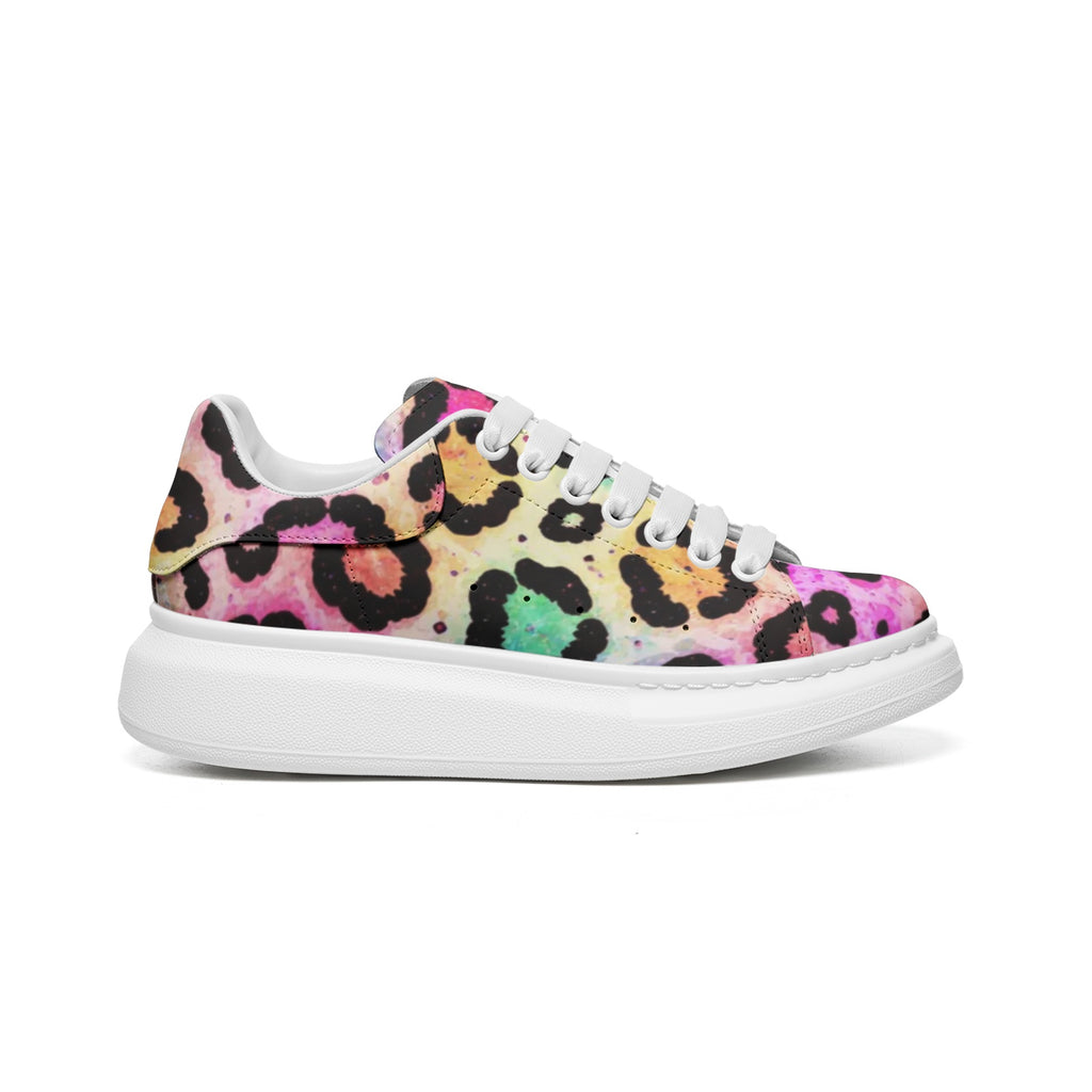 NDO Designs Non Slip Lace Up Faux Leather Sneakers
