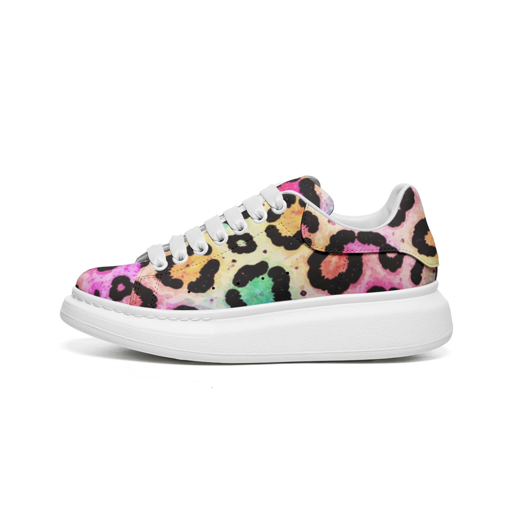 NDO Designs Non Slip Lace Up Faux Leather Sneakers