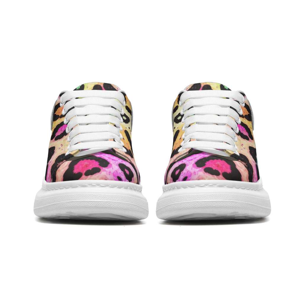 NDO Designs Non Slip Lace Up Faux Leather Sneakers