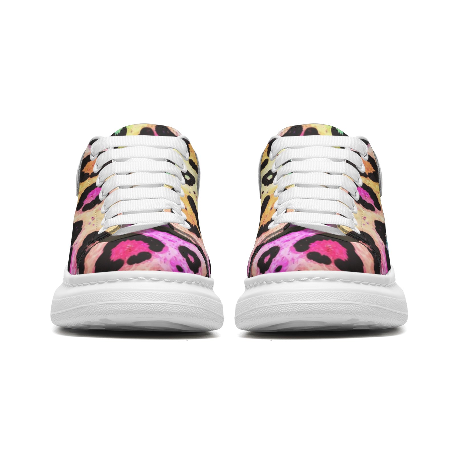 NDO Designs Non Slip Lace Up Faux Leather Sneakers