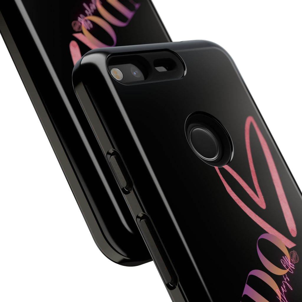NDO Heart Phone Case – Slim Tough Protective iPhone Cover with Pink Heart Design
